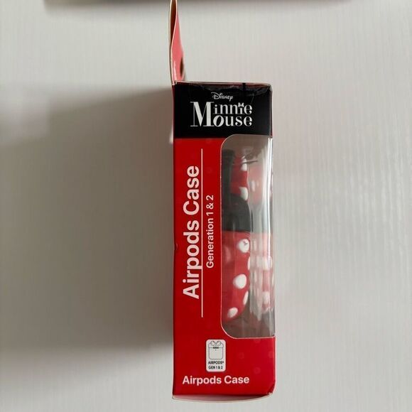 Disney Minnie Mouse AirPods 1st - 2nd Generation Case with Attached Clip NEW - Picture 3 of 6